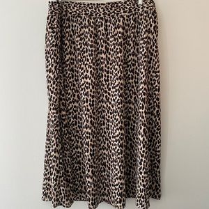 LOFT Animal Print Maxi Skirt XXL
